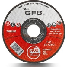 Zemira Gfb Metal Taş 115X1 Inox Kesme Taşı (50 Adet)