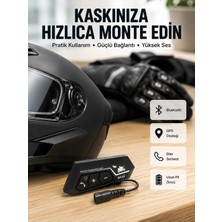 Eco Port Motosiklet Sürüşleri Için BT22 Kask Bluetooth Kulaklık Mikrofonlu Yeni Nesil