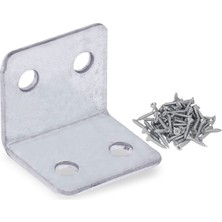 Zemira Mobilya Dolap Köşe Bağlantı Sabitleme L Demir Gönye 25X25X30 mm (5 Adet)