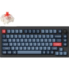 Zemira Keychron V1 Max Rgb Tkl Mekanik Red Switch 2.4 Ghz Ingilizce Siyah Klavye
