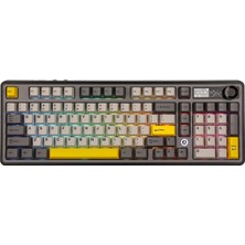 Zemira Ajazz AK980 Ekranlı Mekanik Klavye Rgb, Tam Boy Hot-Swap 3 Modlu 8000 Mah Batarya Oyun Kl
