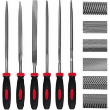 Zemira Feyza Yapi 6 Parça Mini Eğe Seti - 18CM Ince Işçilik Saatçi Eğe Törpü Seti (Sari Renk)