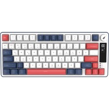 Zemira Hawk HK255 Membrane LCD Rgb Kablosuz/bluetooth%75 Türkçe Klavye (Mavi Kırmızı)