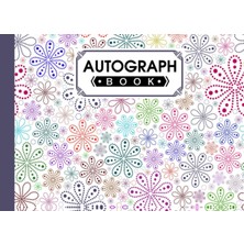 Zemira Autograph Book: Colorful Flowers Cover | Memory Book, Signature Celebrity Memorabilia Album Gift, S