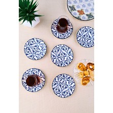 Zemira Tabakevi Tabak Evi Porselen Mia Çay Tabak Takımı 12CM 6 Parça FLY6ÇTPRS1210