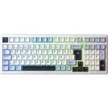 Zemira Aula F99 Mekanik Rgb Graywood V4 Switch 3 Modlu Makrolu Swap Türkçe Q Klavye Lacivert