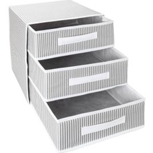 Zemira Orret Dolap Içi Kumaş Kaplamalı Mini Çekmece Organizer, Çekmeceli Dolap Içi Düzenleyici, Iç Ça