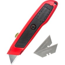 Zemira Workpro WP213005 Alüminyum Gövde Geri Çekilebilir Rötuş Maket Bıçağı + 3 Adet Yedek