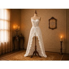 Guensı Vıctorıa – Ivory Romance 3-Piece Satin & Lace Set
