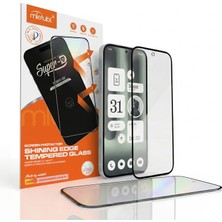 Caseonn Nothing Phone (2A) Plus Tam Kaplayan 9h Temperli Cam Ekran Koruyucu Siyah