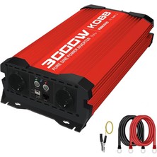 Zemira Kobb KBN3000 12V/220V 3000WATT Tam Sinüs Dönüştürücü Invertör