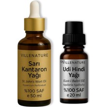 Zemira Cilt Saç Bakım Yağı Seti, Sarı Kantaron 50 ml Udi Hindi Yağı 20 Ml, Saf Doğal, Soğuk Sık
