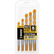 Zemira Sgs 5 Parça Çok Amaçlı Matkap Ucu Seti, 5-6-7-8-10 Mm, Metal Delme Için, Model 1484