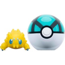 Zemira Pokémon PKW3632 - Clip'n'go Poké Topu - Pamuk Kordon Netball, Resmi Pokéball 5 cm Figürlü