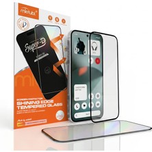 Caseonn Nothing Phone (3) Tam Kaplayan 9h Temperli Cam Ekran Koruyucu Siyah