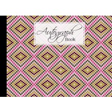 Zemira Autograph Book: Zigzags Cover | Signatures Blank Scrapbook, Memorabilia Album Gift, Keepsak