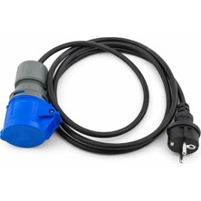 Zemira Kablolu Monofaze Dönüştürücü 3x1,5 mm 2 Metre Elektrikli Adaptörü Sök Tak Taşınabilir