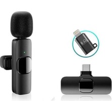 Brf Store A2TOPTAN Daytona K9-D Type C Lightning Wireless (Kablosuz Mikrofon) Dönüştürücülü Tak Çalıştır Andro