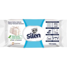 Zemira Silen Yüzey Temizleyici Mendil Beyaz Sabun Kokulu 1X100