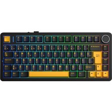 Zemira Aula F75 Mekanik Rgb Tkl Graywood V4 Switch Makrolu Swap Türkçe Q Klavye Siyah