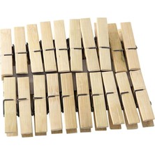Brf Store A2TOPTAN Doğal Ahşap Çamaşır Mandalları, 20 Adet, 6 cm Uzunluk, 1.2 cm Genişlik, Çamaşır ve El Işi I