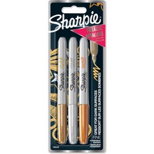 Brf Store A2TOPTAN Sharpie Metalik Markör, Karışık 3'lü Paket