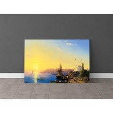 Brf Store A2TOPTAN Ivan Aivazovsky-Konstantinopolis (Istanbul) ve Boğaziçi'ne Bakış Kanvas Tablo, 60X100 cm