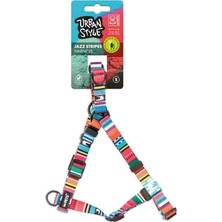 Brf Store A2TOPTAN M-Pets Urban Style Jazz Strıpes Göğüs Tasması (S)