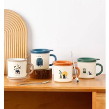 Brf Store A2TOPTAN Kedi Figürlü Minimalist Seramik Kupa