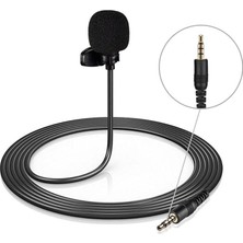 Brf Store A2TOPTAN Telefon Kamera Için Yaka Mikrofonu 3.5 mm 4 Pin