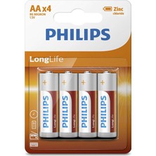 Brf Store A2TOPTAN Philips Longlife Çinko Pil Aa X4 (R6L4B/10)