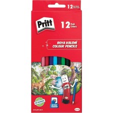 Brf Store A2TOPTAN Pritt 12'li Uzun Kuru Boya Kalemi, 12 Renk