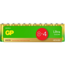 Brf Store A2TOPTAN Gp Batteries G-Tech Ultra Alkalin Kalem Lr6 - Aa Boy 1.5V Pil 12'li Shrink