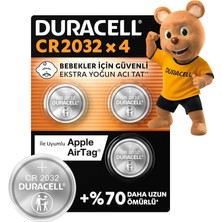 Brf Store A2TOPTAN Duracell Cr 2032 Lityum Düğme Pil (4’lü Paket) 3V, (CR2032)