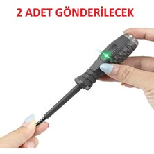 Glftech Elektrik Kontrol Kalemi LED Göstergeli Elektrik Test Kalemi Voltaj Priz ve Kablo Test Cihazı