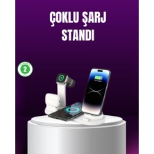 Lizbon Center 15W Hızlı Şarj Destekli 4’ü 1 Arada Kablosuz Şarj Istasyonu - HBSBLC8240-9505