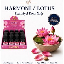 Harmoni Lotus Çiçeği Esansiyel Uçucu Koku 10ML 12'li Stant Difüzör Esansı Buhurdanlık Yağı ve Oda Kokusu