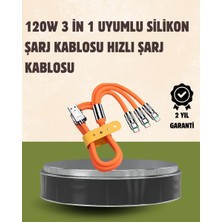 Lizbon Center 120 W Şarj ve Veri Aktarımı Kablo– 3 Başlıklı Çok Amaçlı Kablo Yüksek  - HBSBLC3398-3