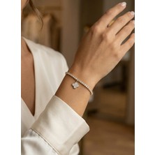 Lizbon Center Yonca Model Zirkon Taşlı Gold Renk Asansörlü Su Yolu Bileklik 5886 - HBSBLC2408-2816