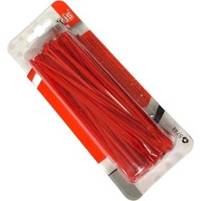 Zemira Tek-Iş Kırmızı Cırt Kelepçe Kablo Bağı Seti | 100MM x 2.5mm | 100 Adet, Pratik Dayanıklı Kablo D