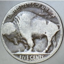 Banknoting Amerika 5 Cent Tarih Belirsiz. Buffalo Nıckel.