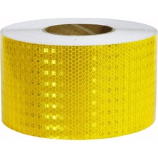 Zemira Reflektörlü Araç Oto Dış Aksesuar Bant Sarı Reflektif Fosforlu Şerit Bant 7.5 cm 5 mt Ikaz