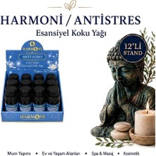 Harmoni Antistres Esansiyel Uçucu Koku 10ML 12'li Stant Difüzör Esansı Buhurdanlık Yağı ve Oda Kokusu