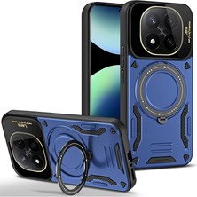 Eco Port Xiaomi Redmi Note 14 Pro 4g Kılıf Joy Lens Standlı Kapak - Lacivert