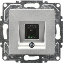 Zemira Günsan Eqona Metallic Gumus Numeris Telefon Priz(Cat3)(Acili)(Mkz)