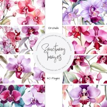 Zemira Independently Published Orchids Scrapbooking Paper: Decorative Paper Pad Supplies, Junk Journ