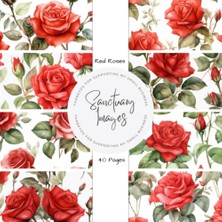 Zemira Red Roses Scrapbooking Paper: Decorative Paper Pad Supplies, Junk Journaling, Scrapbooking, &