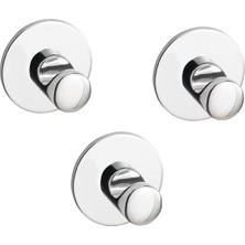 Zemira Skoghall Kanca, Kendinden Yapışkanlı, Krom Kaplama, 3 Adet, 160 x 100 mm