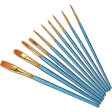 Zemira Rmeet Sanatçı Fırçası Seti, 10'lu Paket Naylon Fırça, Resim, Akrilik, Ince Fırça, Sulu Boya Yüz
