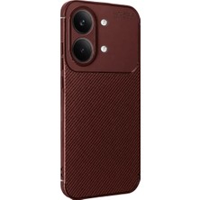 Eseno Select Xiaomi Poco X8 Pro Max Auto Focus Karbon ile Uyumlu Kapak Bordo